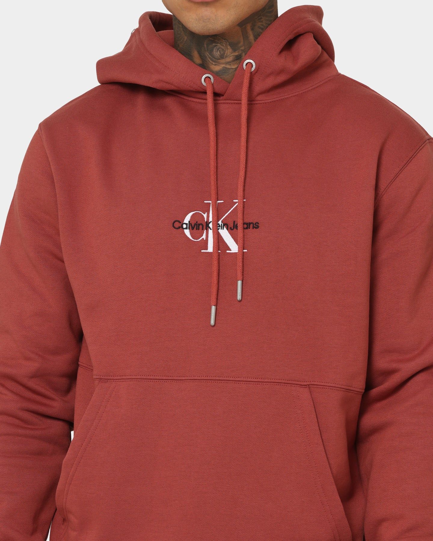 Calvin Klein Monogram Logo Hoodie Terracotta Tile sold by Culture Kings product image thumbnail 3