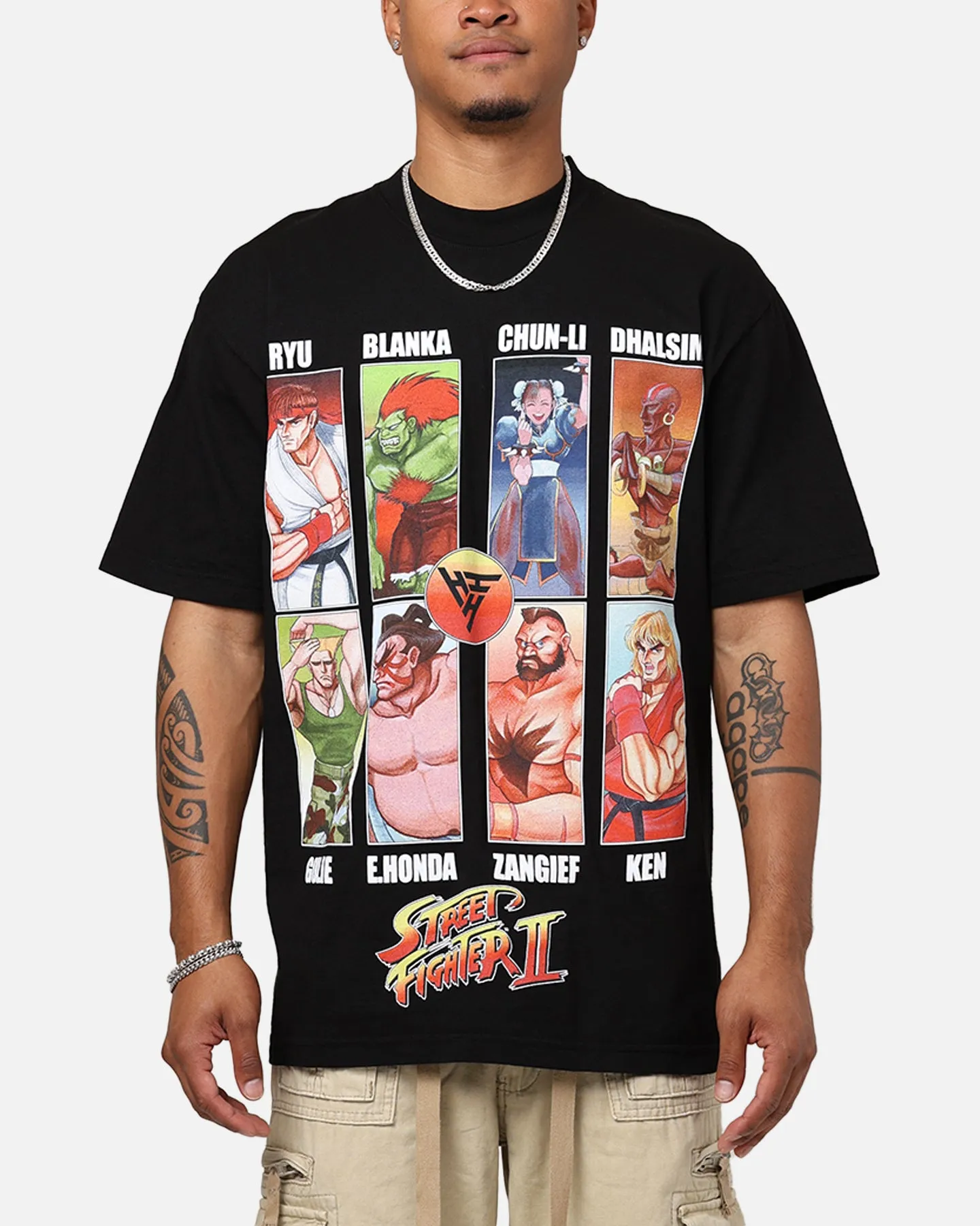 Hypland X Street Fighter Grid T-Shirt Black sold by Culture Kings