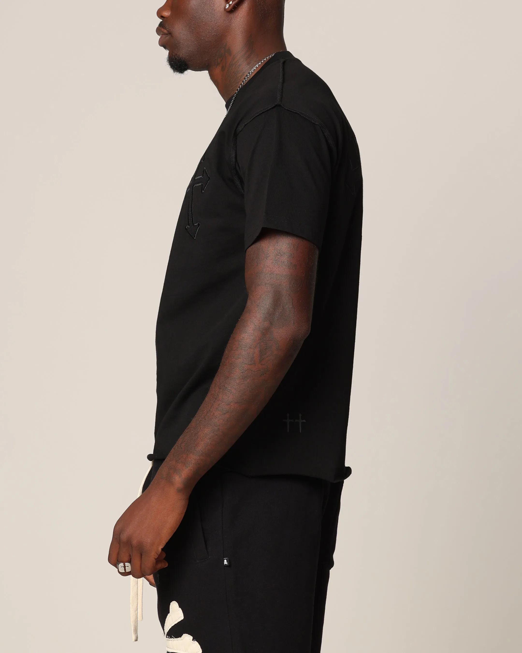 Saint Morta Sorrows Cut T-Shirt Black sold by Culture Kings product image thumbnail 5