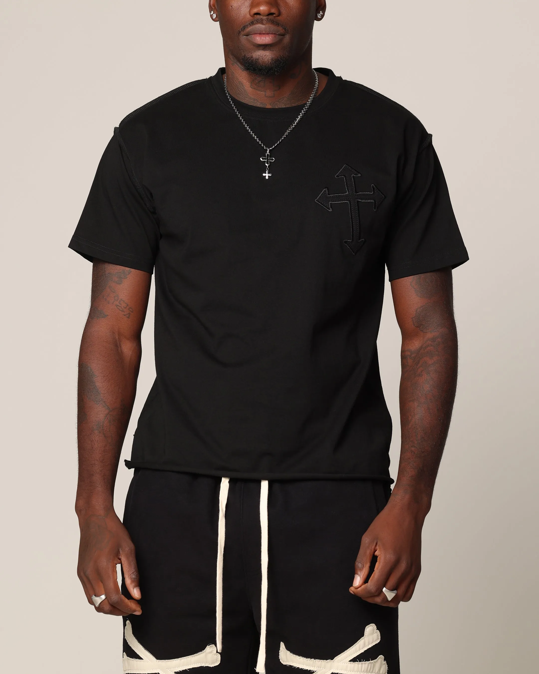 Saint Morta Sorrows Cut T-Shirt Black sold by Culture Kings product image thumbnail 2