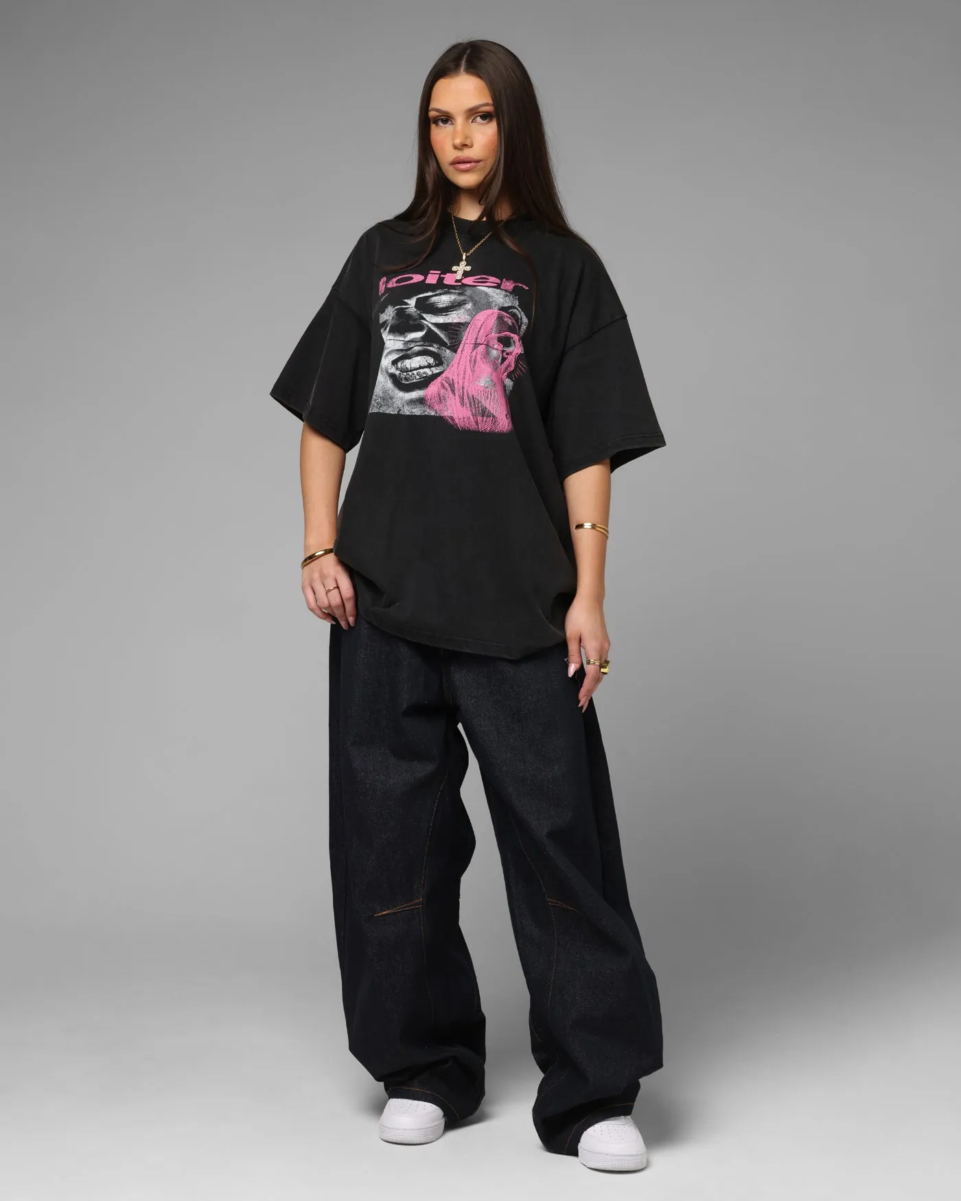 Loiter Silicone Premium Vintage T-Shirt Washed Black sold by Culture Kings product image thumbnail 3