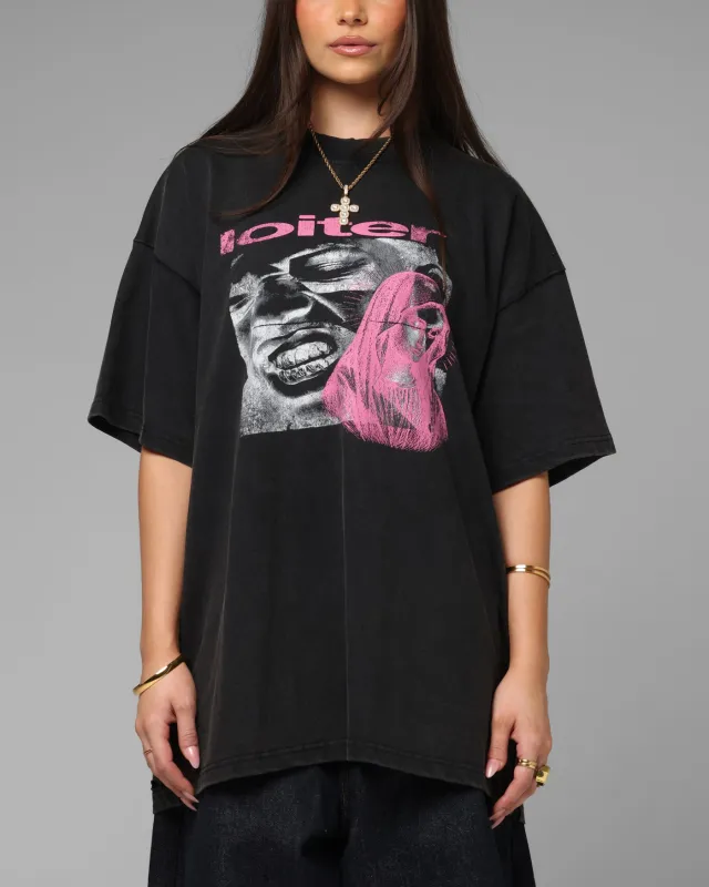 Loiter Silicone Premium Vintage T-Shirt Washed Black sold by Culture Kings