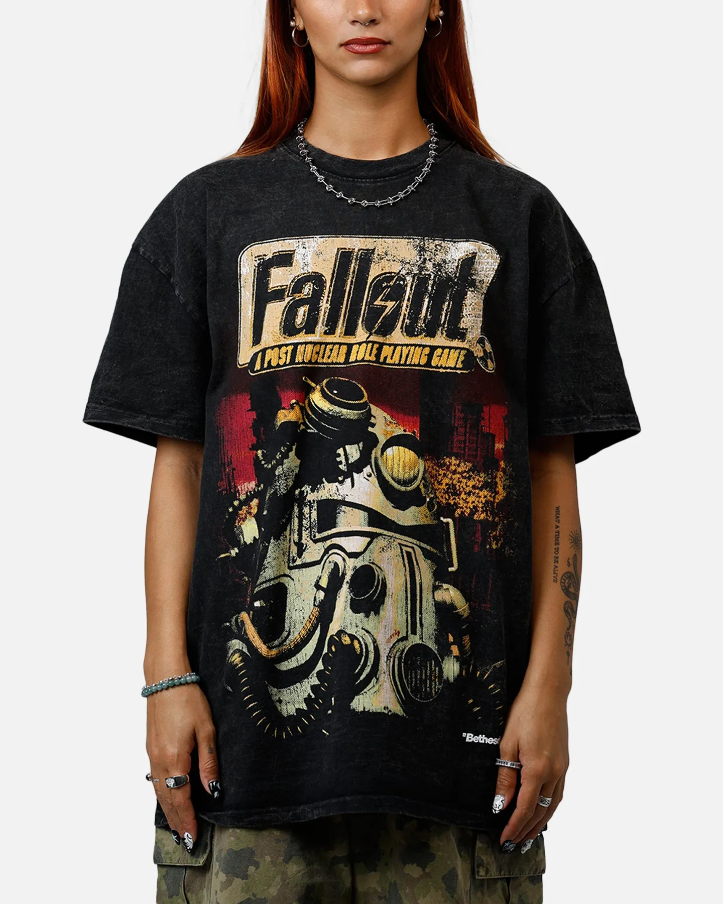 73Studio X Fallout '97 Fallout Vintage T-Shirt Black Acidwash sold by Culture Kings