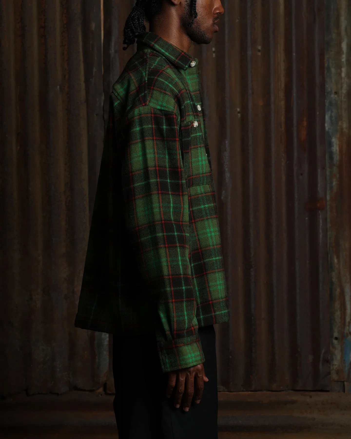 American Thrift Utility Flannel Shirt Green sold by Culture Kings product image thumbnail 4