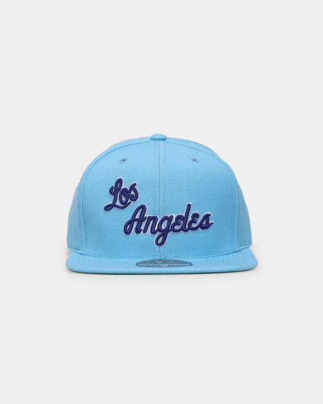 Mitchell & Ness Los Angeles Lakers 'Team Ground 2.0 Hardwood Classics' Fitted Blue sold by Culture Kings