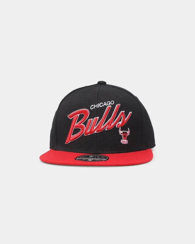 Mitchell & Ness Chicago Bulls 'Team Script 2.0 Hardwood Classics' Fitted Black sold by Culture Kings