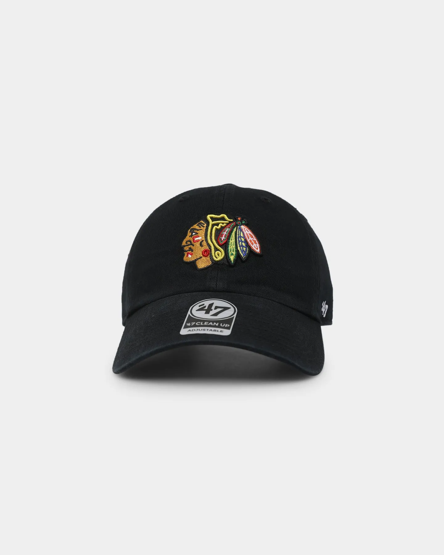 47 Brand Chicago Blackhawks Clean Up Strapback Black sold by Culture Kings