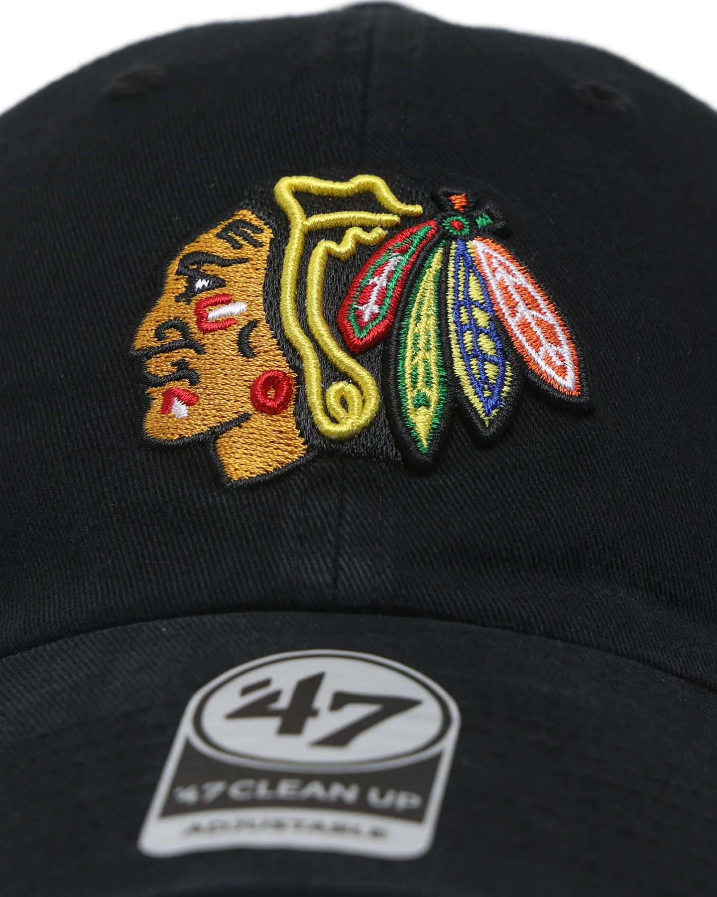 47 Brand Chicago Blackhawks Clean Up Strapback Black sold by Culture Kings product image thumbnail 5
