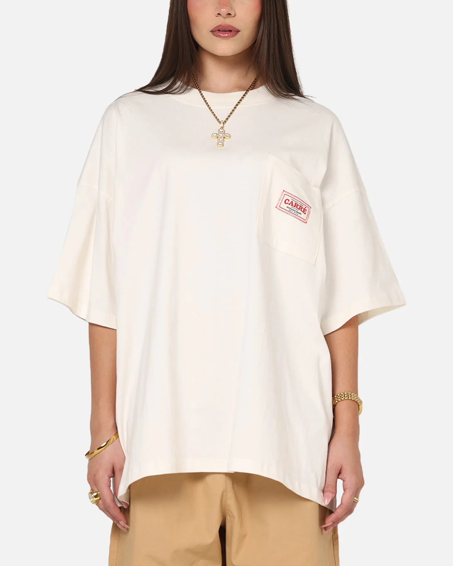 Carre Pocket T-Shirt Off White sold by Culture Kings product image thumbnail 2