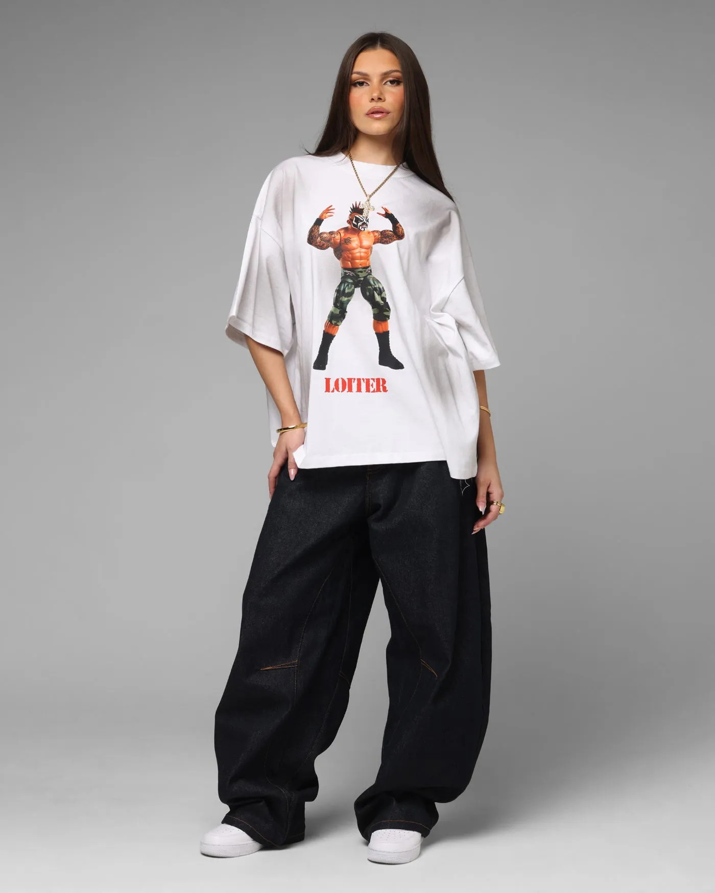 Loiter Premium Action Figure T-Shirt White sold by Culture Kings product image thumbnail 3