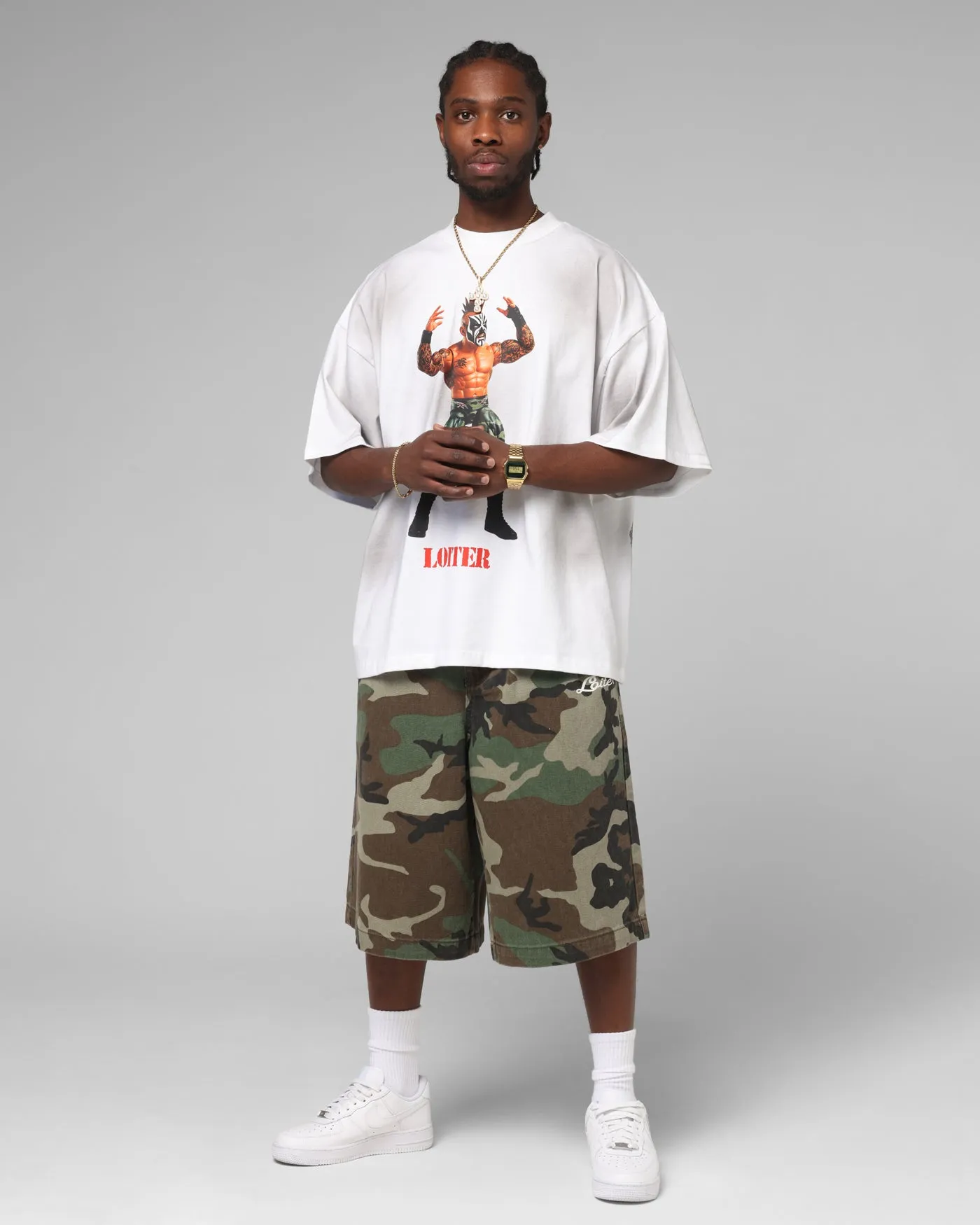 Loiter Premium Action Figure T-Shirt White sold by Culture Kings product image thumbnail 3