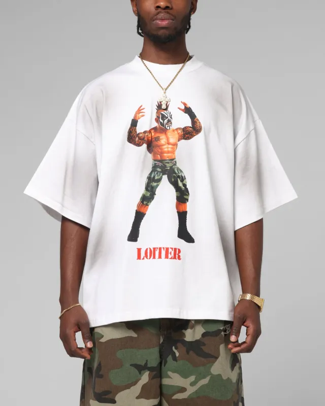 Loiter Premium Action Figure T-Shirt White sold by Culture Kings