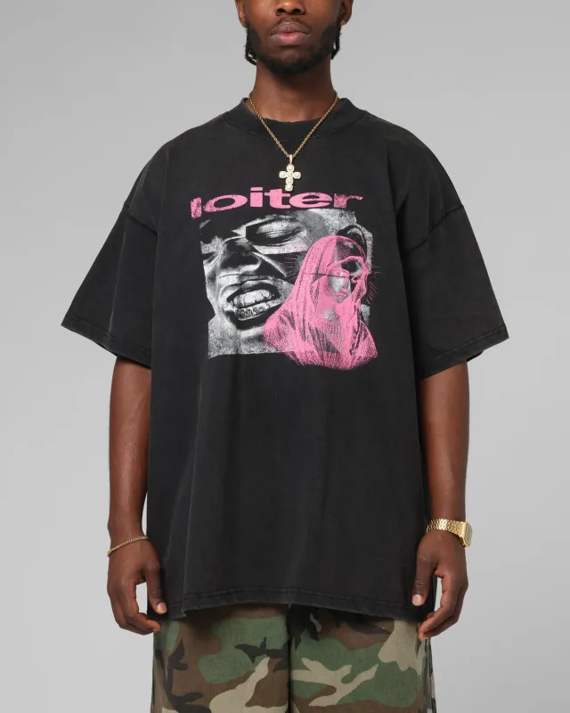 Loiter Silicone Premium Vintage T-Shirt Washed Black sold by Culture Kings
