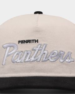 New Era Penrith Panthers 'NRL Retro Script Corduroy' Golfer Snapback Chrome White sold by Culture Kings