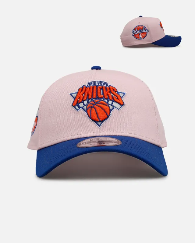 New Era New York Knicks 'Pink Crown' 9FORTY A-Frame Snapback Pink sold by Culture Kings