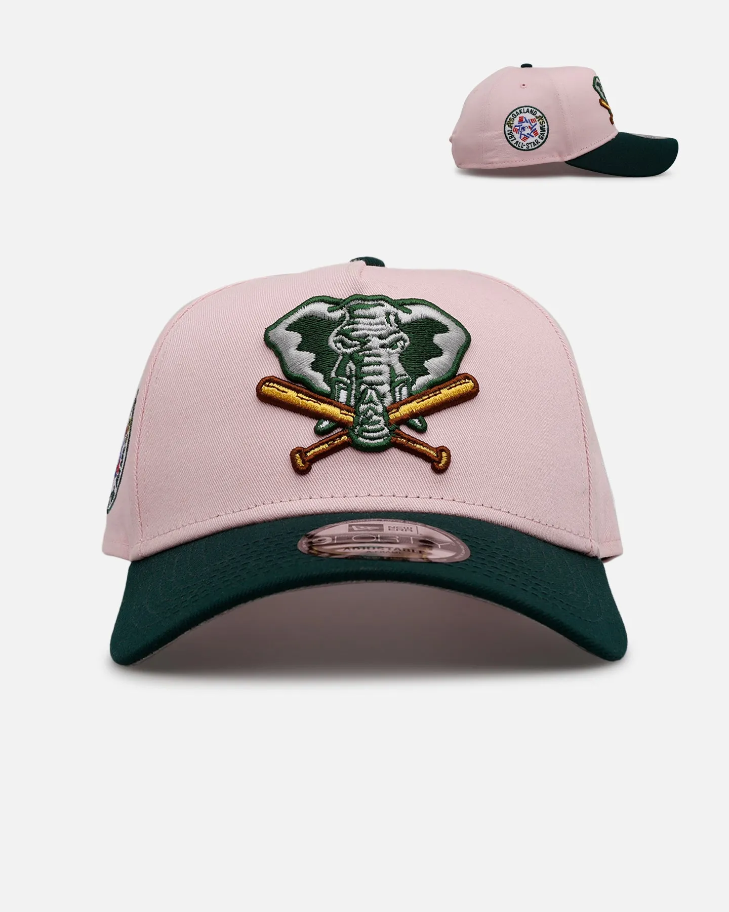 New Era Oakland Athletics 'Pink Crown' 9FORTY A-Frame Snapback Pink sold by Culture Kings