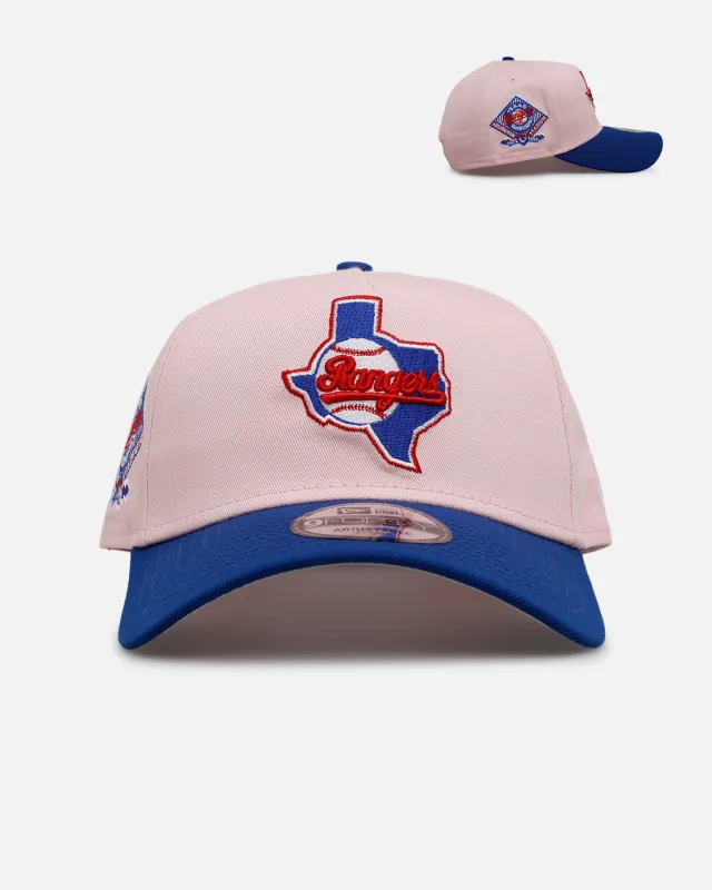 New Era Texas Rangers 'Pink Crown' 9FORTY A-Frame Snapback Pink sold by Culture Kings