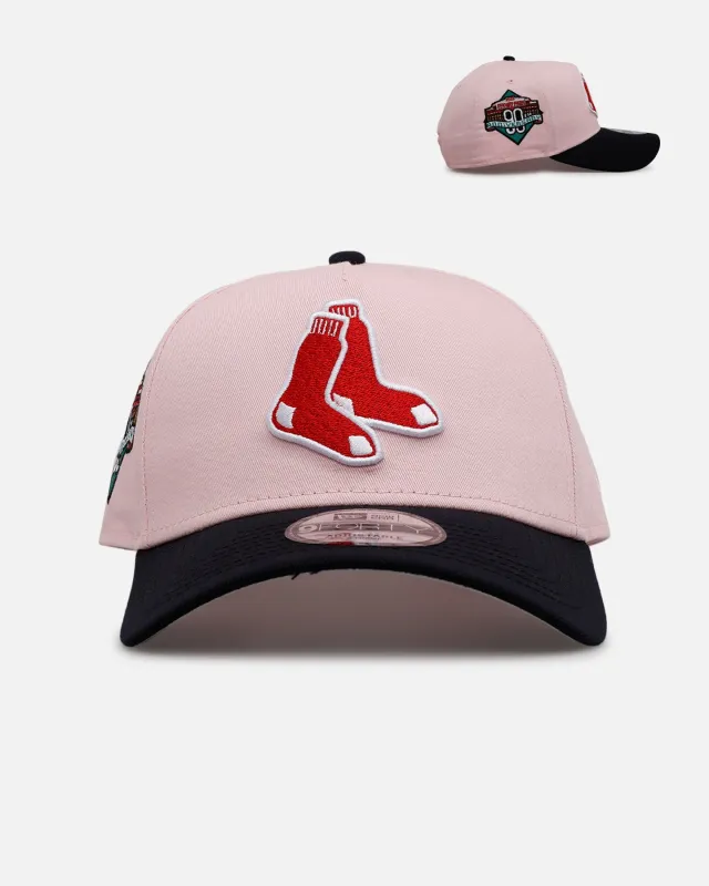 New Era Boston Red Sox 'Pink Crown' 9FORTY A-Frame Snapback Pink sold by Culture Kings