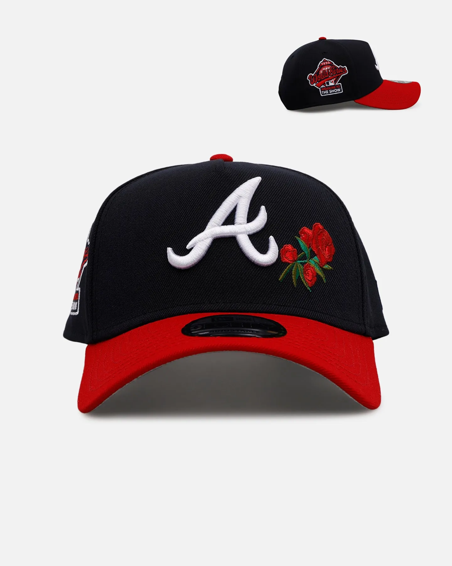 New Era Atlanta Braves 'Rose Emblem' 9FORTY A-Frame Snapback Official Team Color sold by Culture Kings