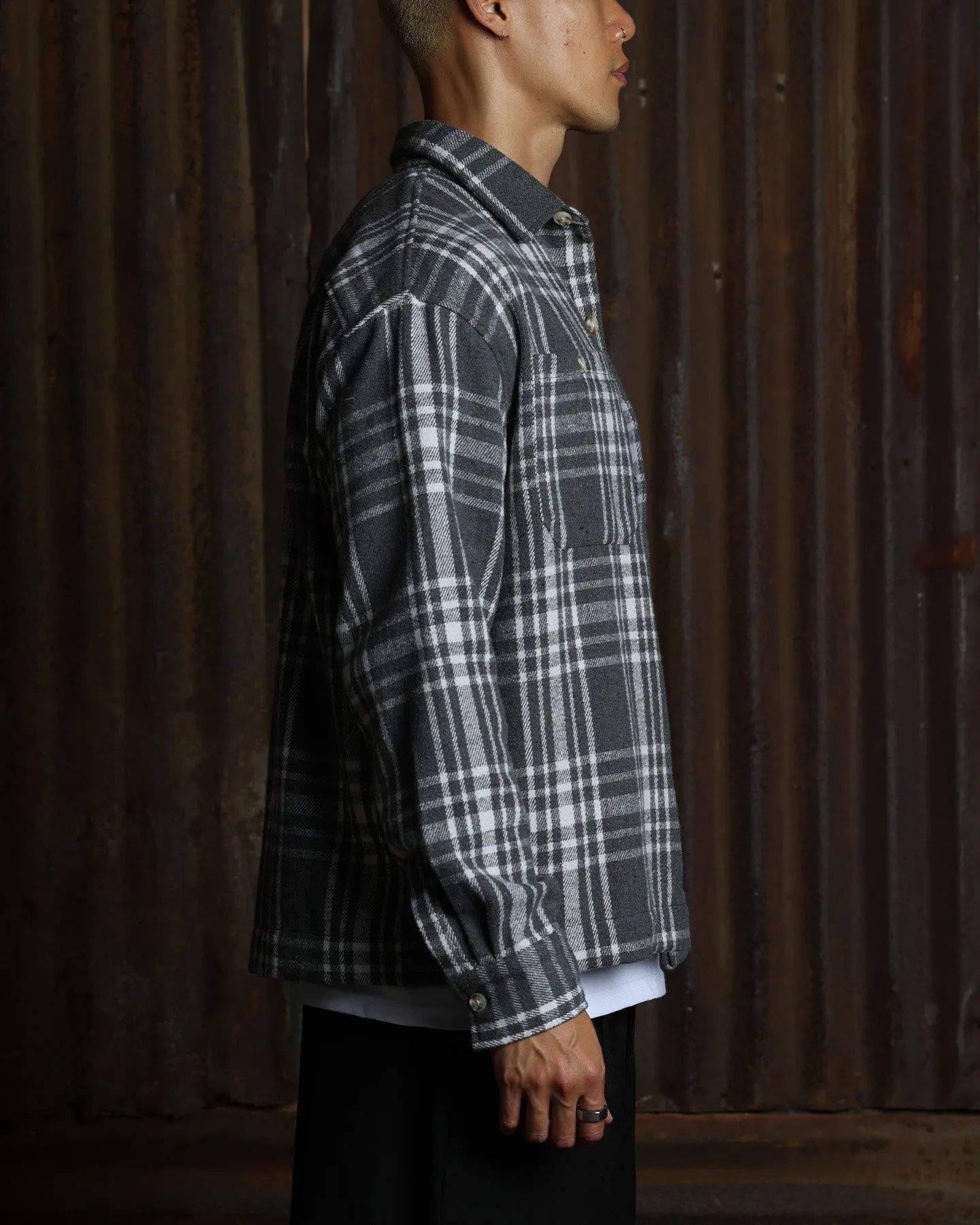 American Thrift Utility Flannel Shirt Grey sold by Culture Kings product image thumbnail 4