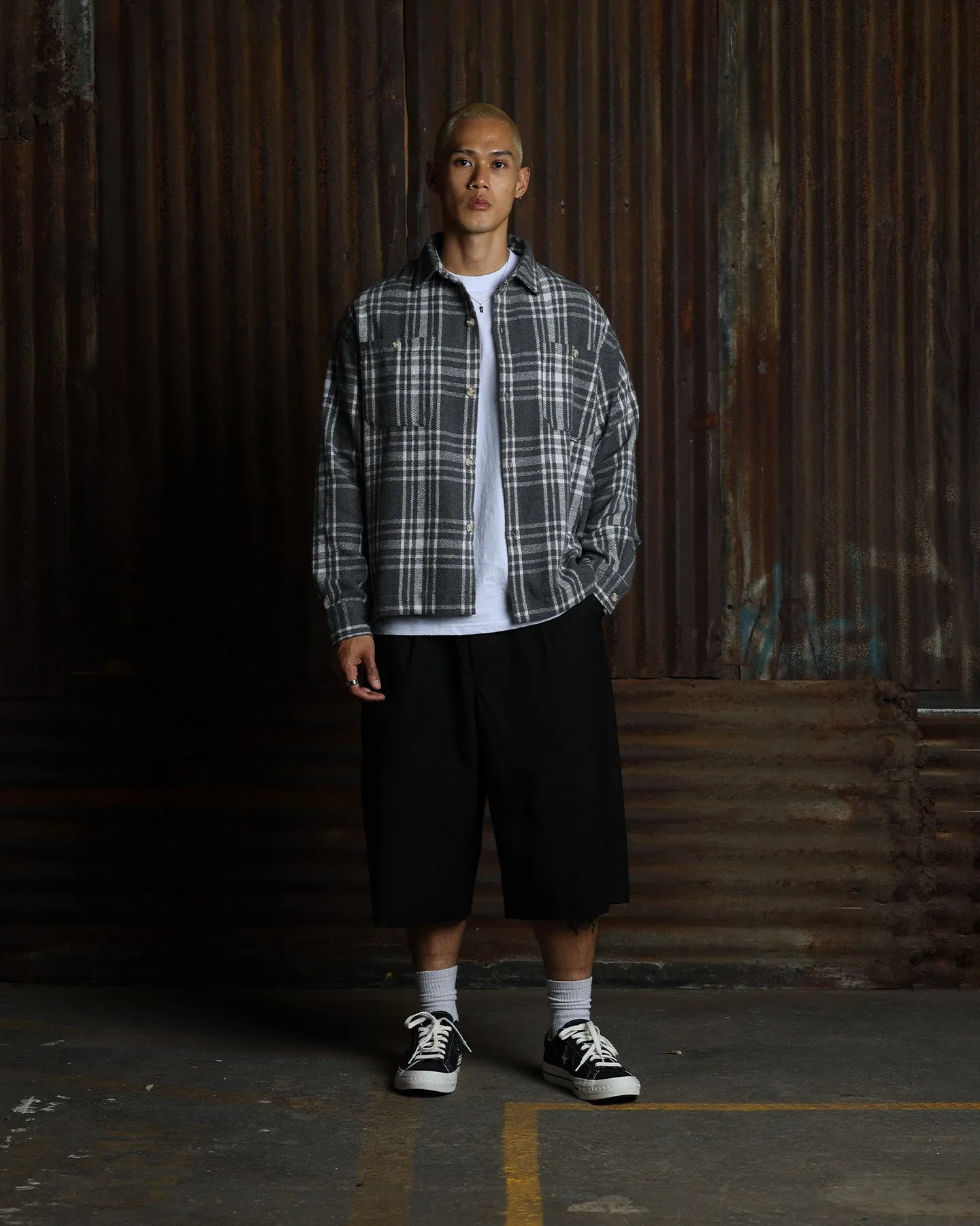 American Thrift Utility Flannel Shirt Grey sold by Culture Kings product image thumbnail 3