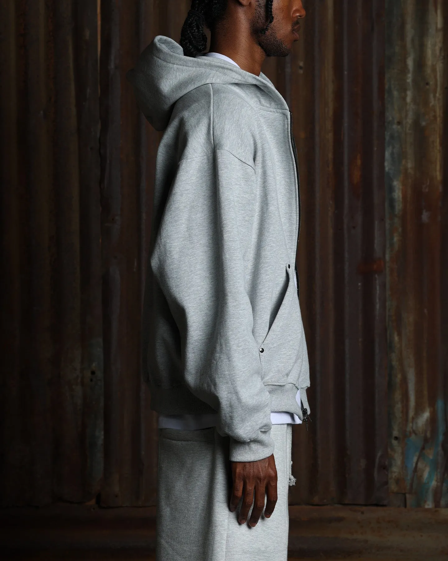American Thrift Zip Hoodie Grey Heather sold by Culture Kings product image thumbnail 4