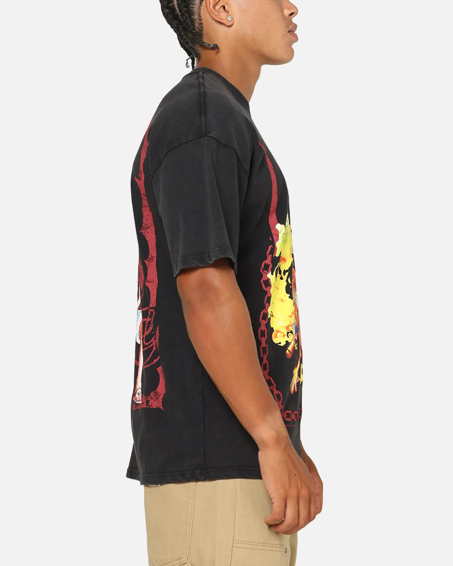 73Studio X One Piece Luffy Vintage T-Shirt Off Black sold by Culture Kings product image thumbnail 5