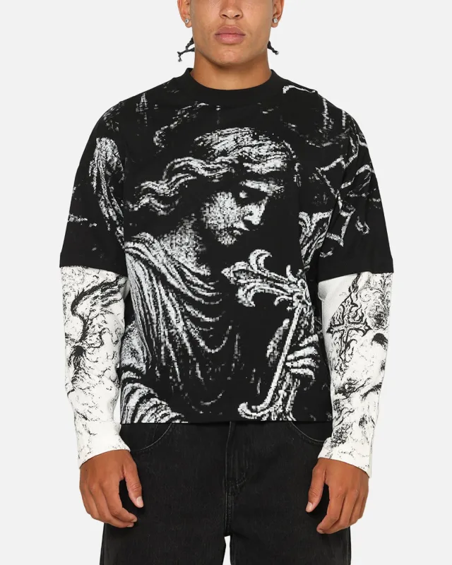 Saint Morta Crossbearer Layer Long Sleeve T-Shirt Vintage Black made by Culture Kings