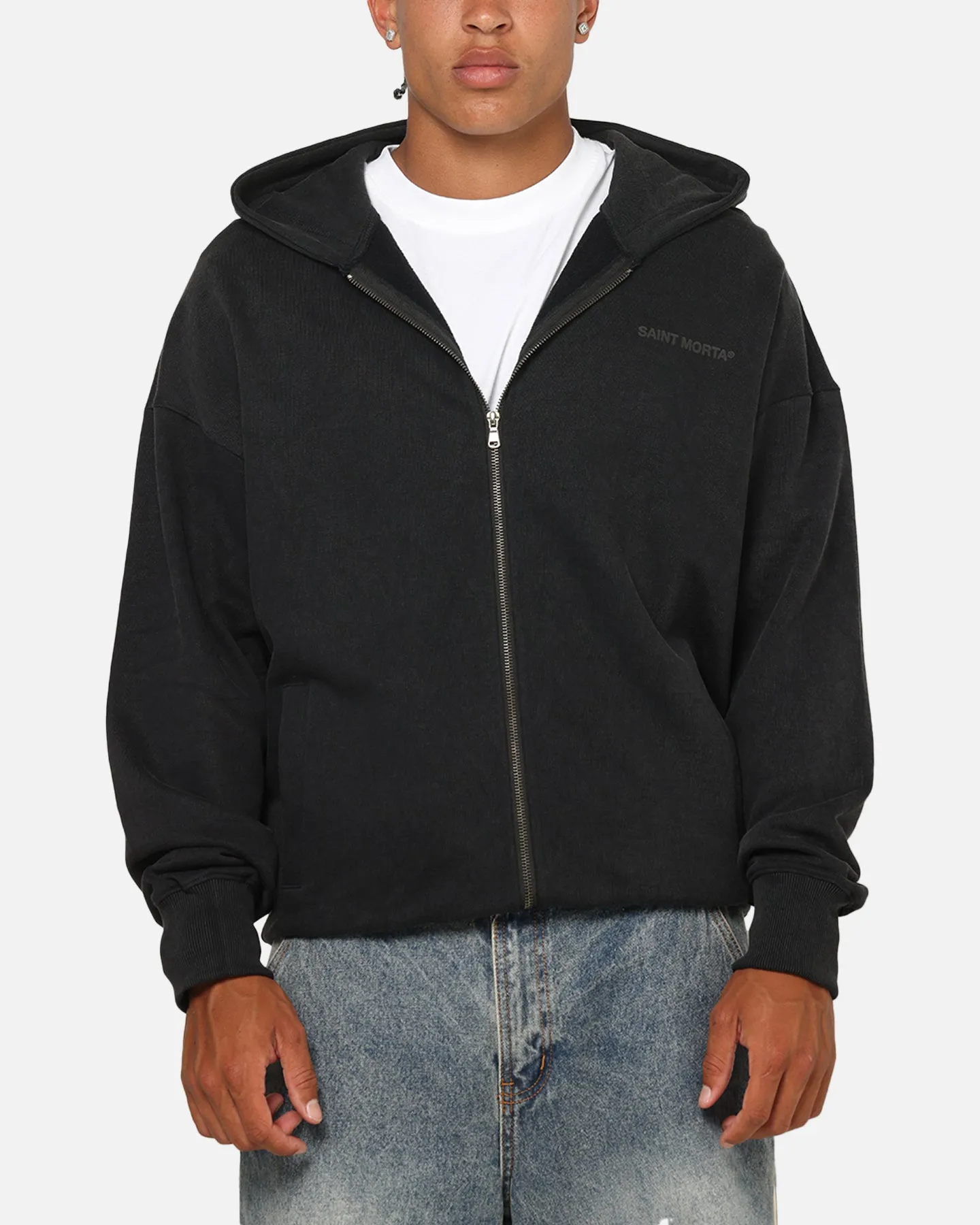Saint Morta Crossbearer Zip Hoodie Black sold by Culture Kings product image thumbnail 2