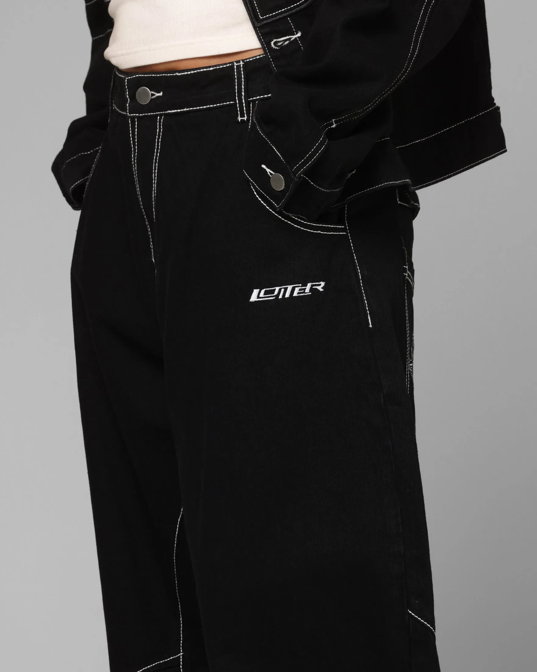 Loiter Biker Raver Jeans Black sold by Culture Kings product image thumbnail 4