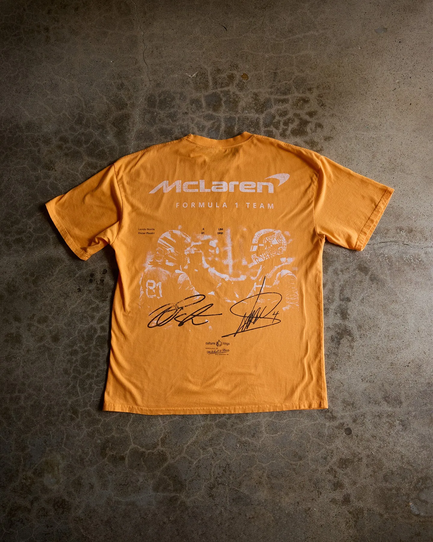 Culture Kings X McLaren F1 Oscar & Lando T-Shirt Orange sold by Culture Kings