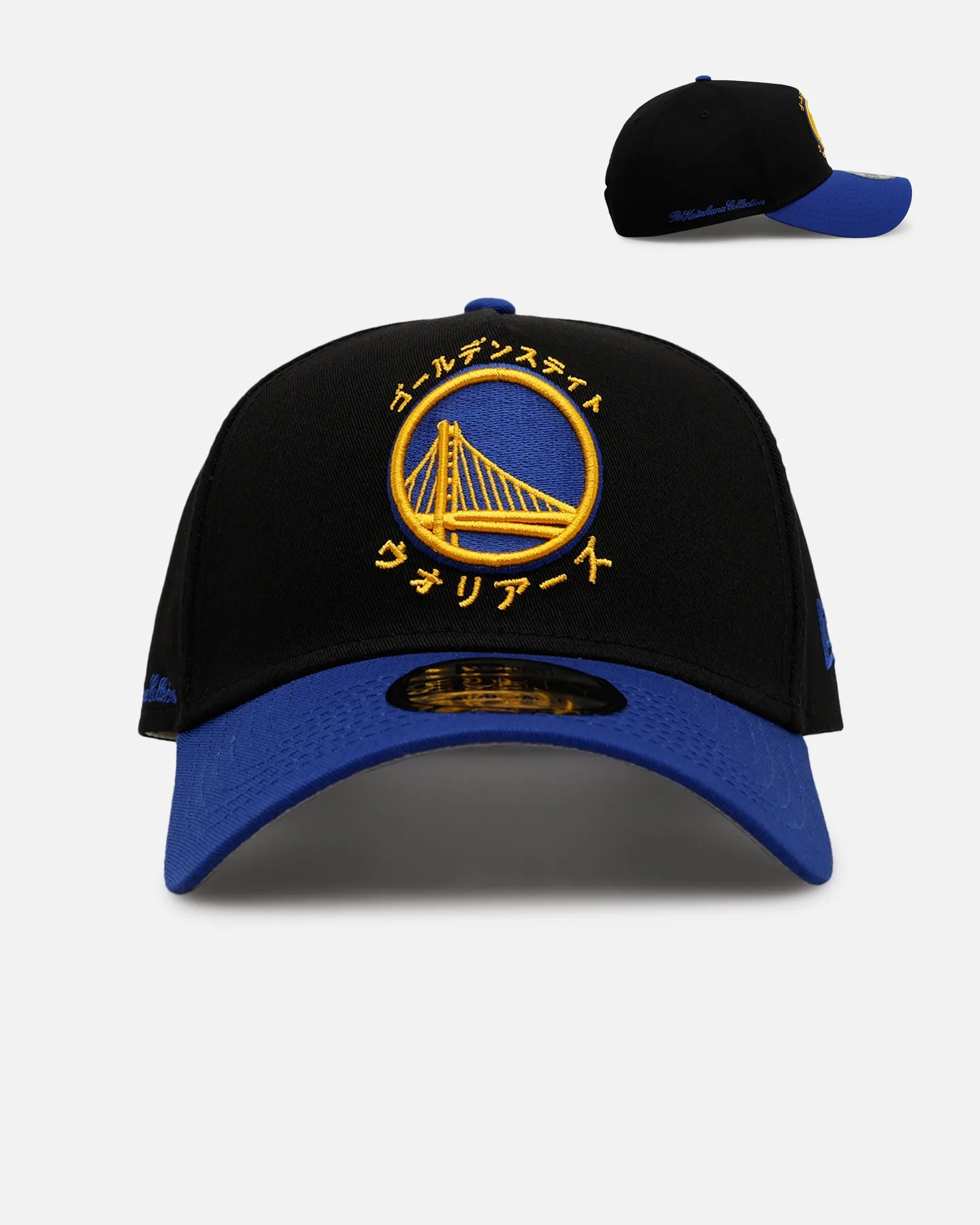 New Era Golden State Warriors 'Hyperfly Katakana 2.0' 9FORTY A-Frame Snapback Black/Official Team Color sold by Culture Kings