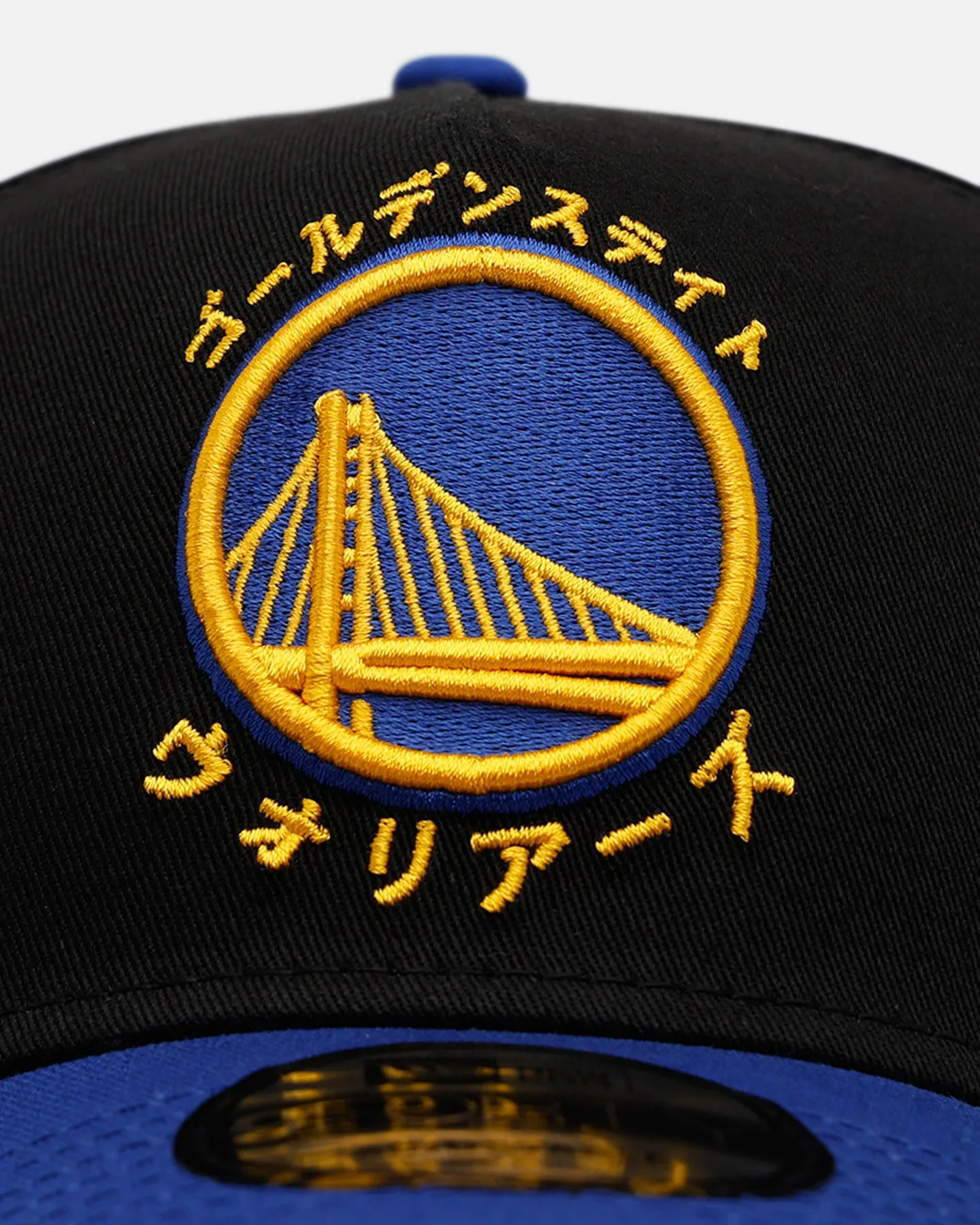 New Era Golden State Warriors 'Hyperfly Katakana 2.0' 9FORTY A-Frame Snapback Black/Official Team Color sold by Culture Kings product image thumbnail 5