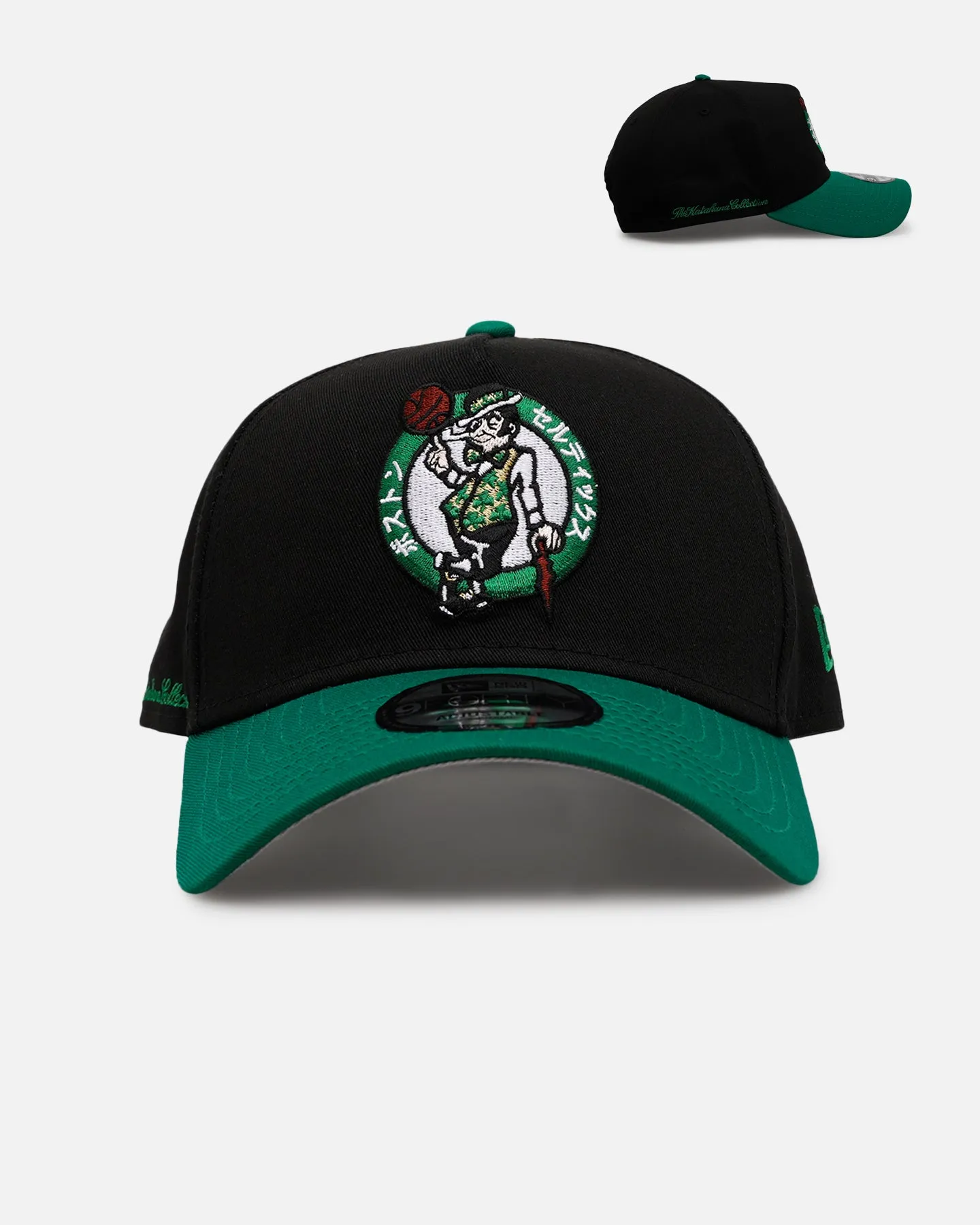 New Era Boston Celtics 'Hyperfly Katakana 2.0' 9FORTY A-Frame Snapback Black/Official Team Color sold by Culture Kings