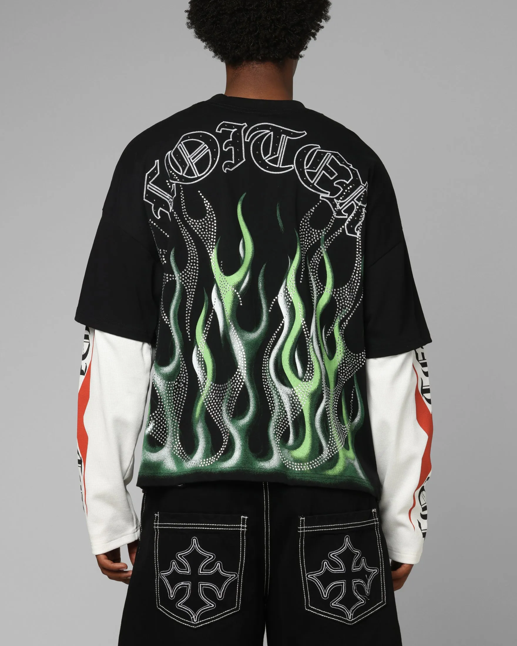 Loiter Inferno Layered Long Sleeve T-Shirt Black sold by Culture Kings product image thumbnail 2