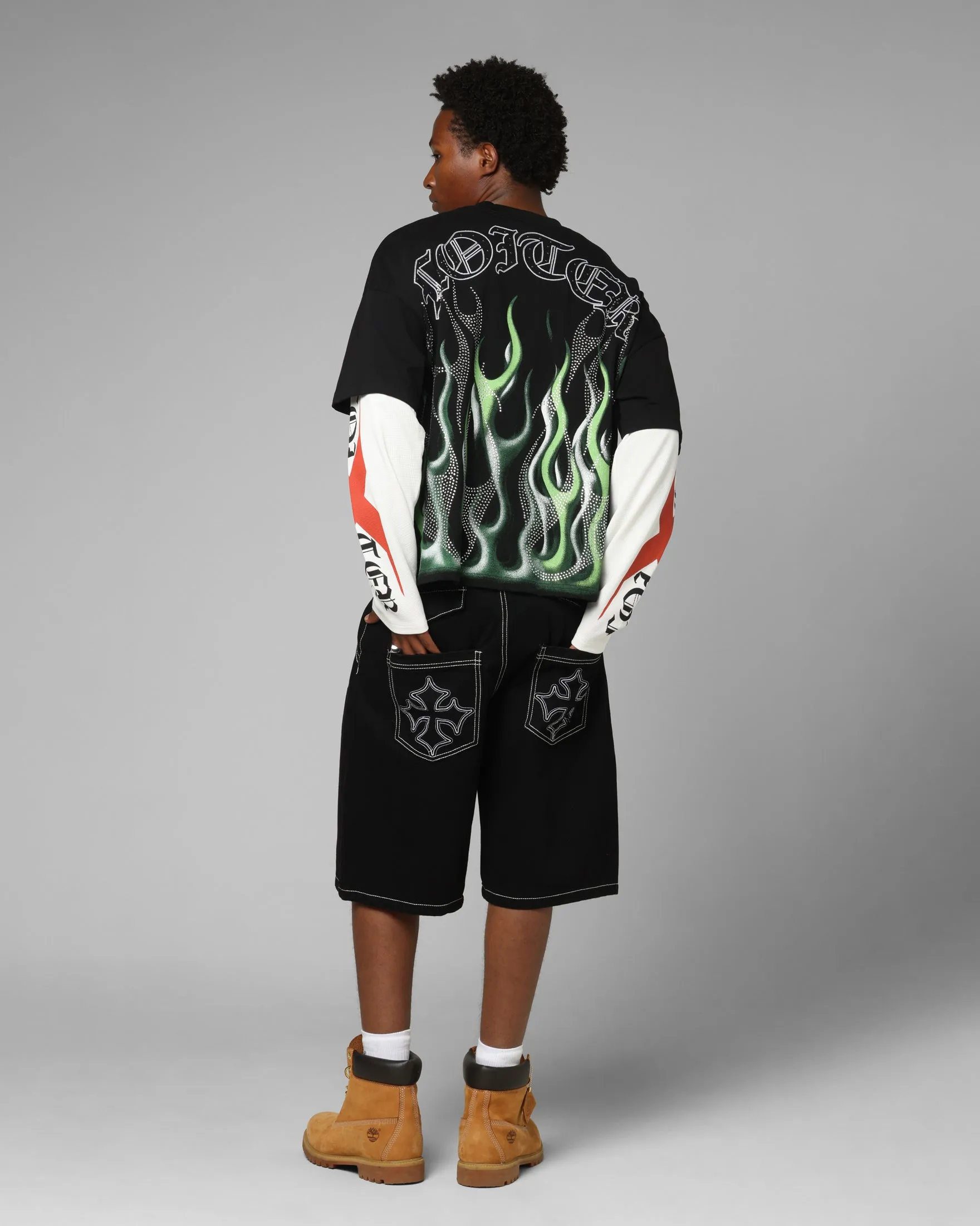 Loiter Inferno Layered Long Sleeve T-Shirt Black sold by Culture Kings product image thumbnail 4