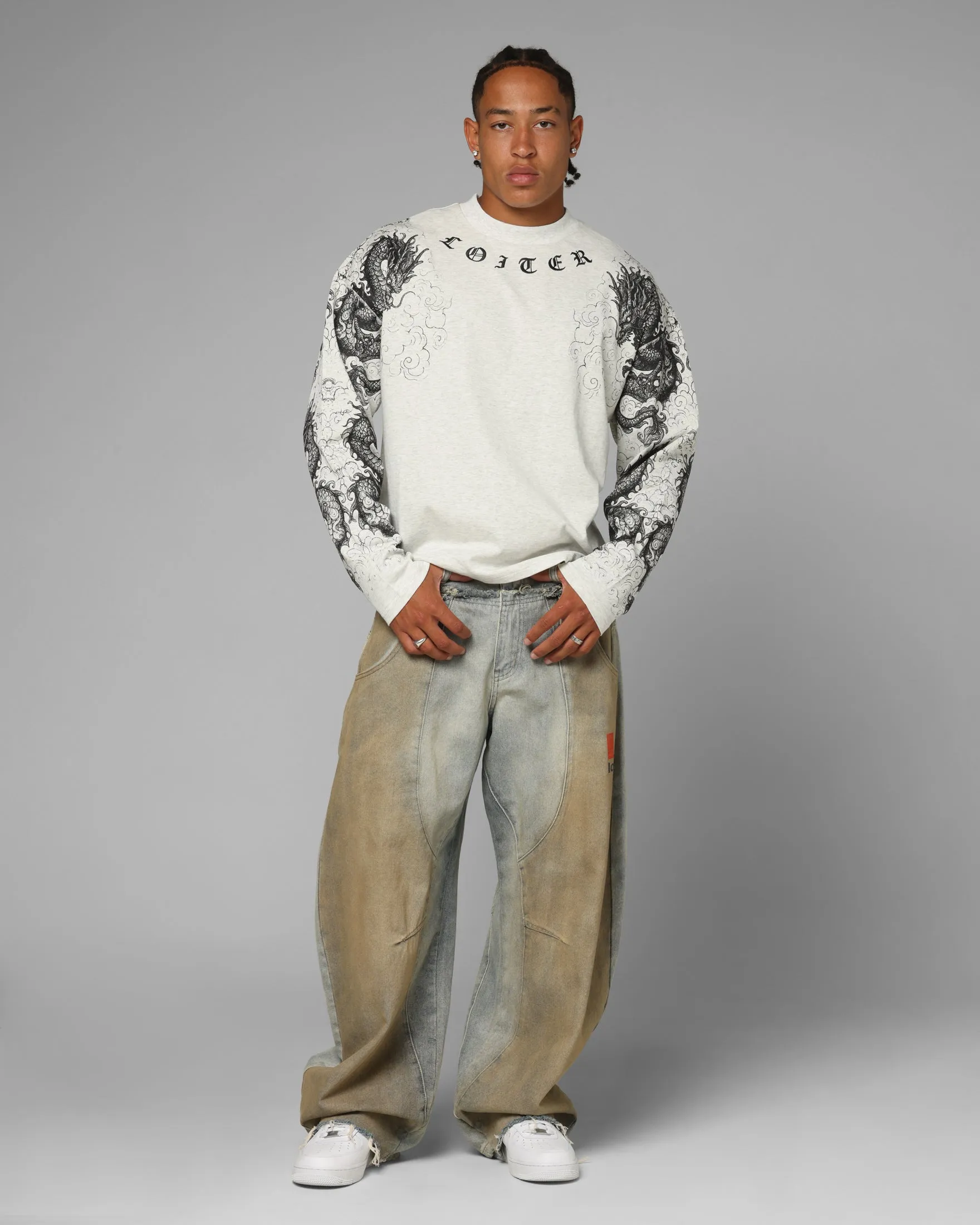 Loiter Dragon Tattoo Long Sleeve T-Shirt White sold by Culture Kings product image thumbnail 3