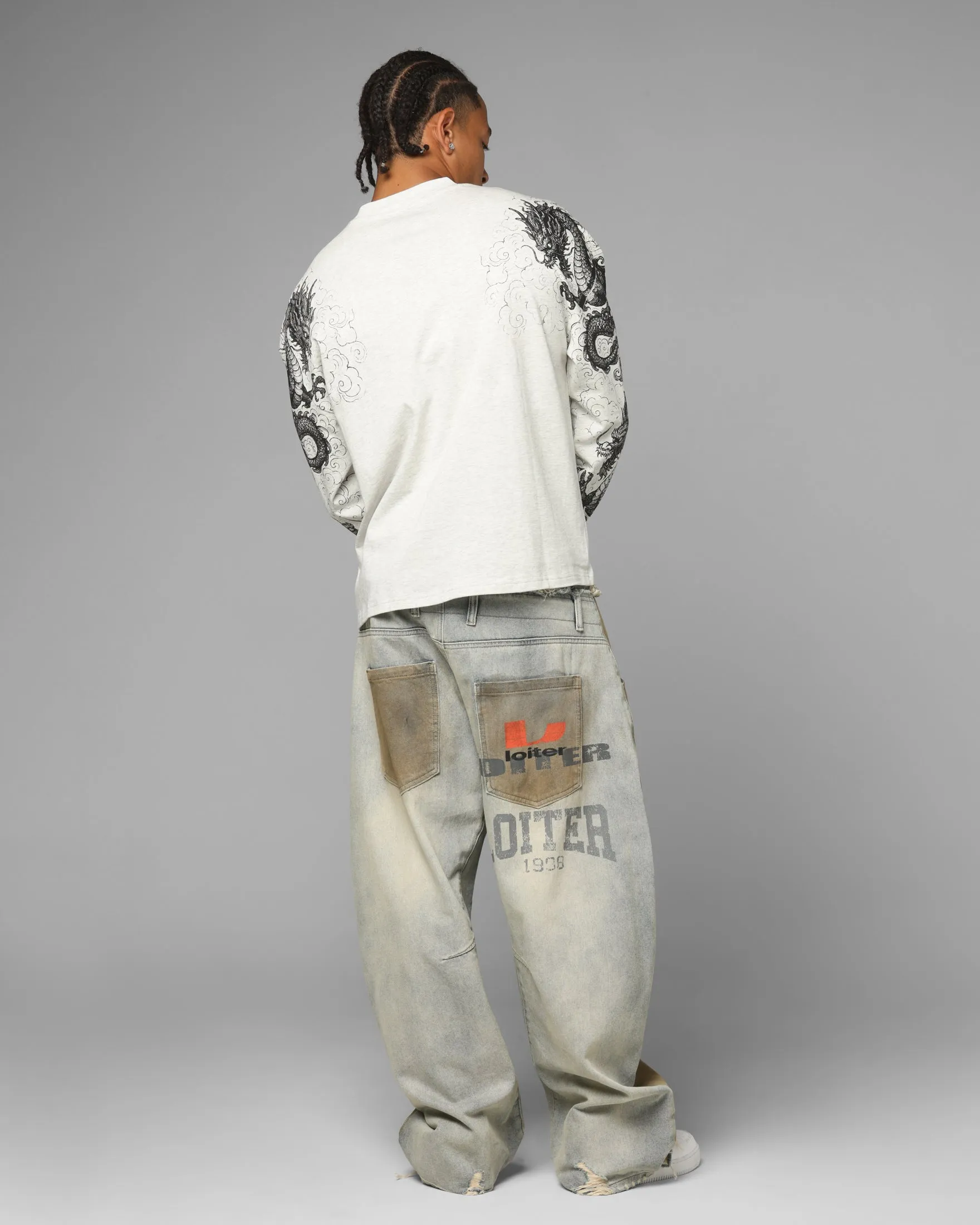 Loiter Dragon Tattoo Long Sleeve T-Shirt White sold by Culture Kings product image thumbnail 4