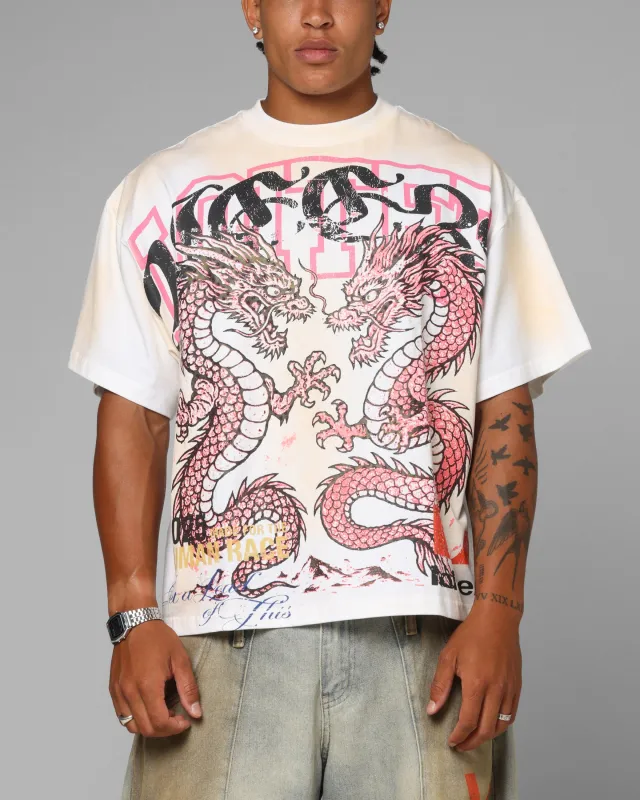 Loiter Dragon Rhinestone T-Shirt White sold by Culture Kings
