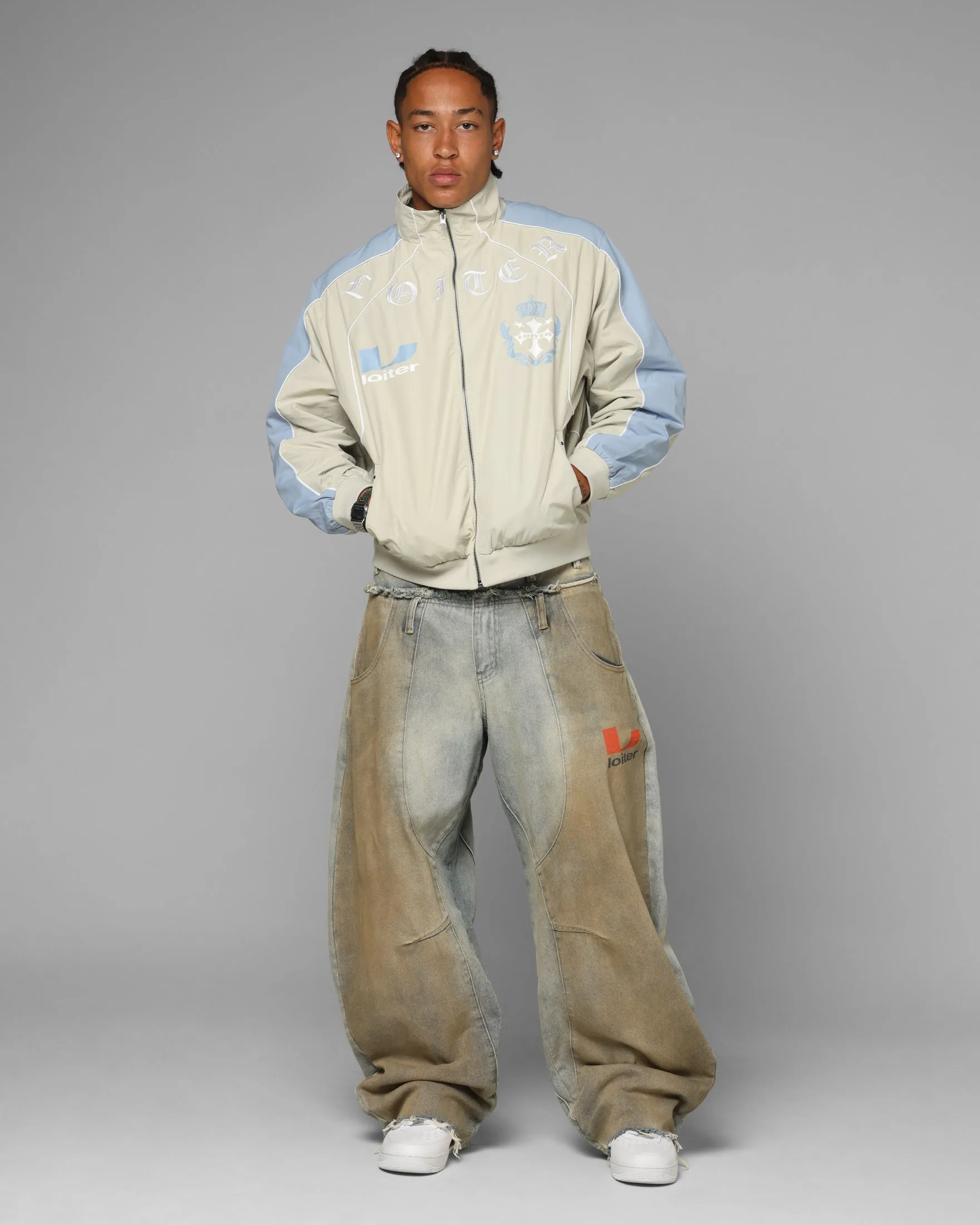 Loiter Imperial Track Jacket Grey sold by Culture Kings product image thumbnail 3