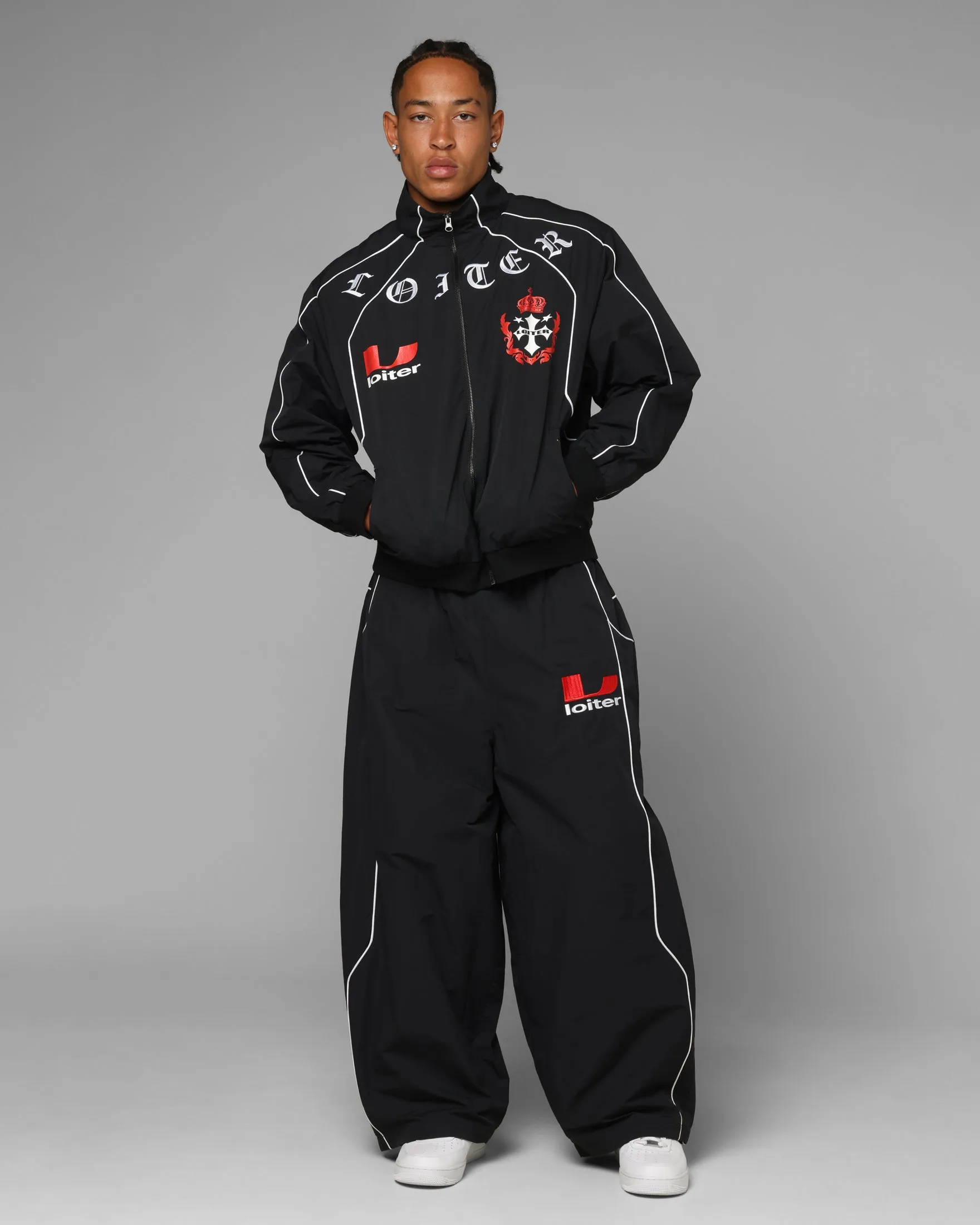 Loiter Imperial Track Jacket Black sold by Culture Kings product image thumbnail 3