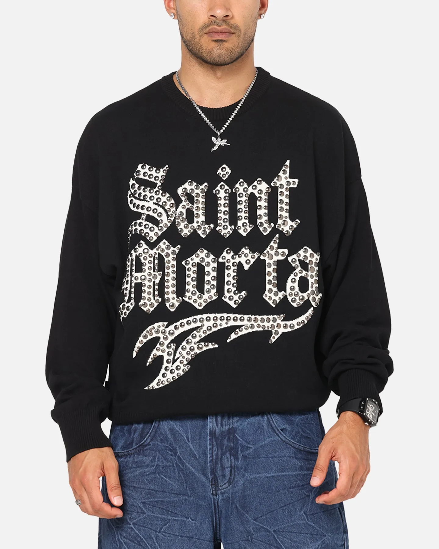 Saint Morta Sanctified Crewneck Sweater Black sold by Culture Kings