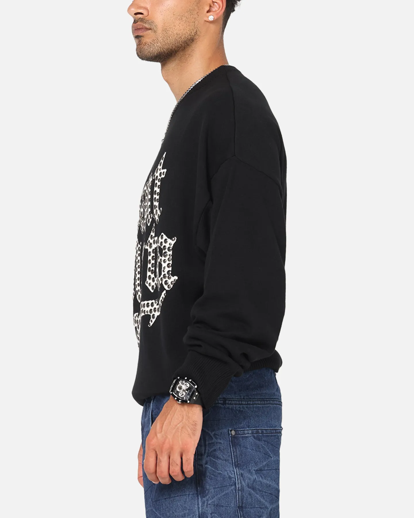 Saint Morta Sanctified Crewneck Sweater Black sold by Culture Kings product image thumbnail 5