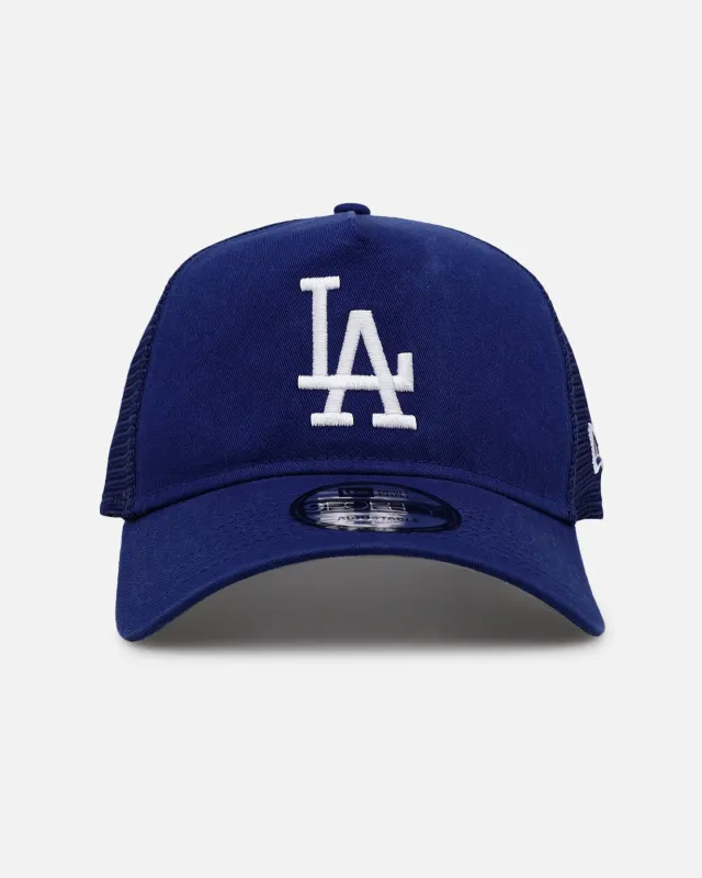 New Era Los Angeles Dodgers 'Washed Truckers' 9FORTY A-Frame Trucker Snapback Official Team Color sold by Culture Kings