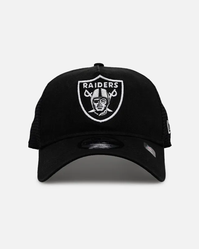 New Era Las Vegas Raiders 'Washed Truckers' 9FORTY A-Frame Trucker Snapback Official Team Color sold by Culture Kings
