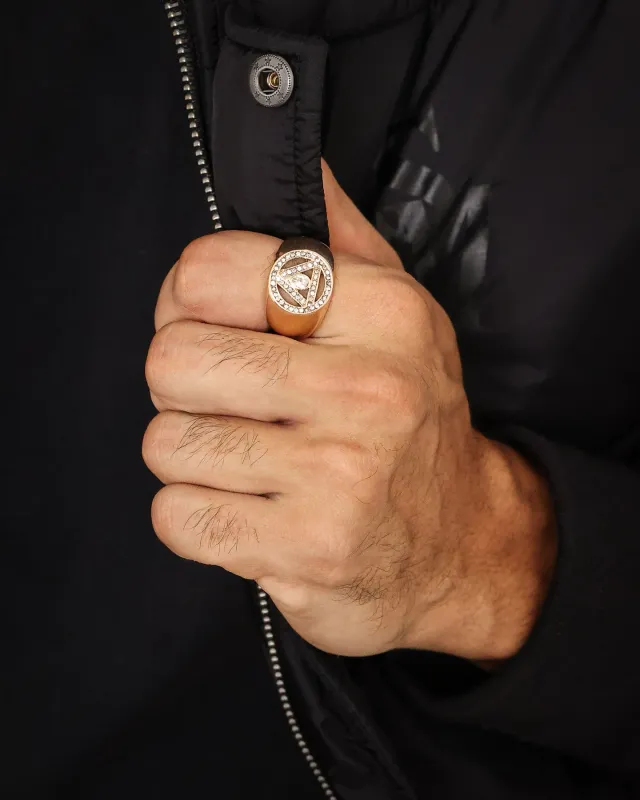 Wild For The Weekend Conspiracy Ring (Large) Gold sold by Culture Kings