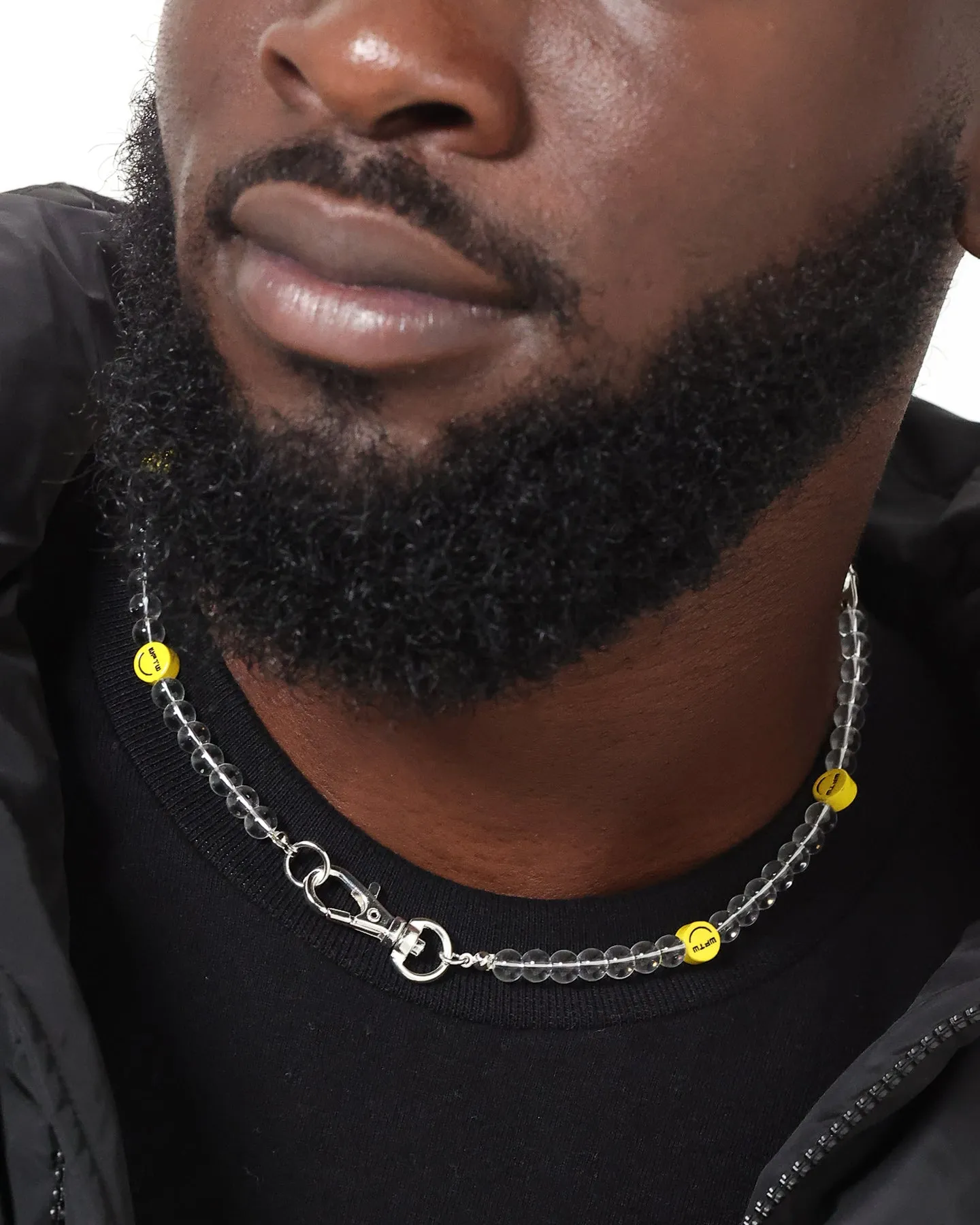 Wild For The Weekend Smiley Beaded Necklace Silver sold by Culture Kings