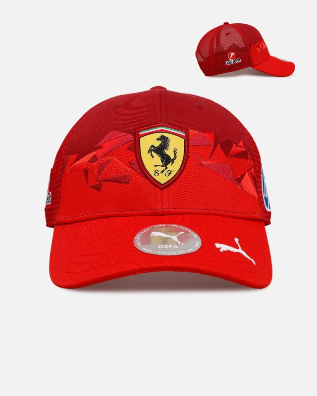 Puma X Scuderia Ferrari HP 20 Years of Red Trucker Snapback Red made by Puma