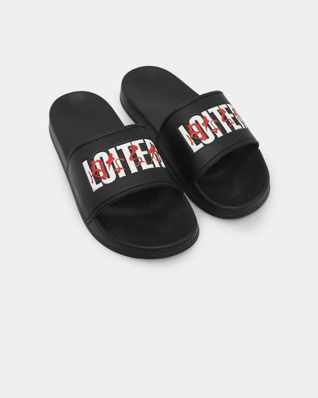 Loiter Honour Slides Black/Red sold by Culture Kings