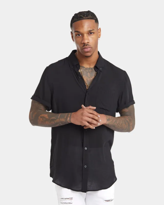 XXIII Dubrovnik Short Sleeve Button Up Shirt Black sold by Culture Kings